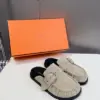 Hermès Women Suede Buckle Mules — Taupe product view 5