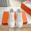 Hermès Women White Low-Top Sneakers — Plain Lace-Up Style product view 5