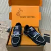 Louis Vuitton Women Black Fabric Sneakers product view 6