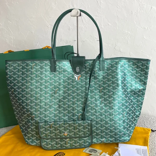 Goyard Green Goyardine Coated Canvas and Leather Saint Louis GM Tote product photo