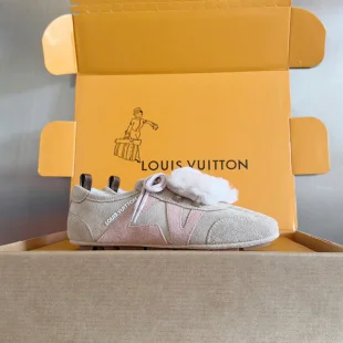 Louis Vuitton Lace-Up Shoes Beige with Cream Trim product view 2