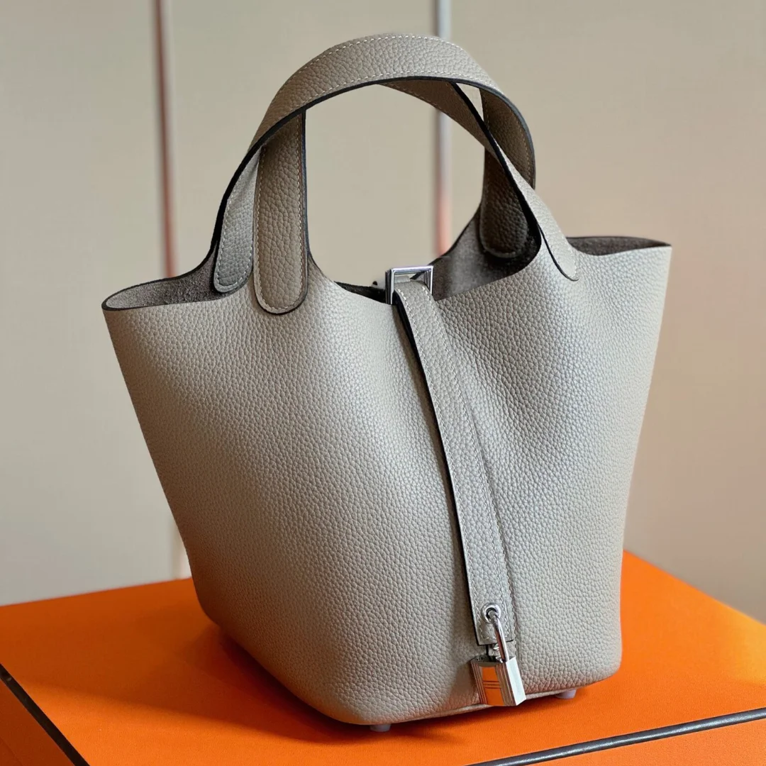 Hermès Picotin 18 Gray togo leather Silver Hardware Bag product view 1