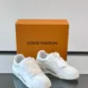 Louis Vuitton Men White Sneakers — Tonal Panel Detail product view 5