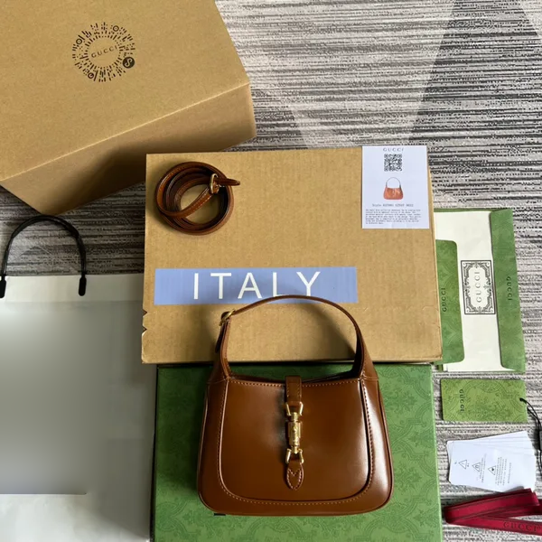 Gucci Jackie Mini 19 Shoulder Bag In Cinnamon Brown Calfskin product photo