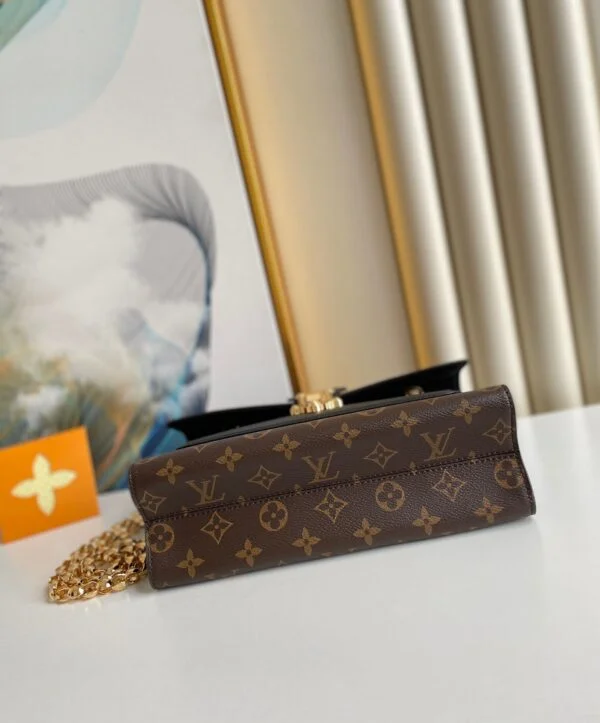 Louis Vuitton Victoire Monogram Pattern Handbags 27x20x10cm — Black Front Panel product view 4