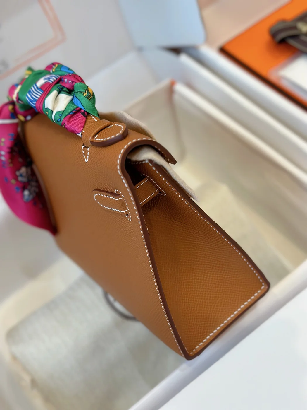 Hermès Pochette Brown Gold Hardware Bag product view 5