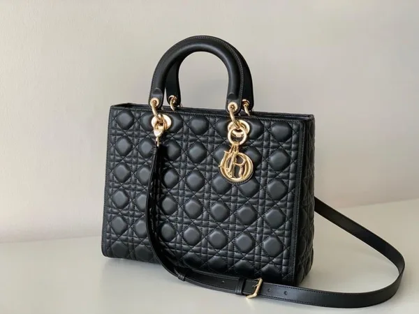 Dior Lady Black Gold Hardware (Large size) Bag product photo