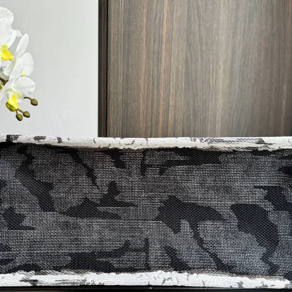 Dior Medium Book Tote — Black and White Landscape Pattern product view 4