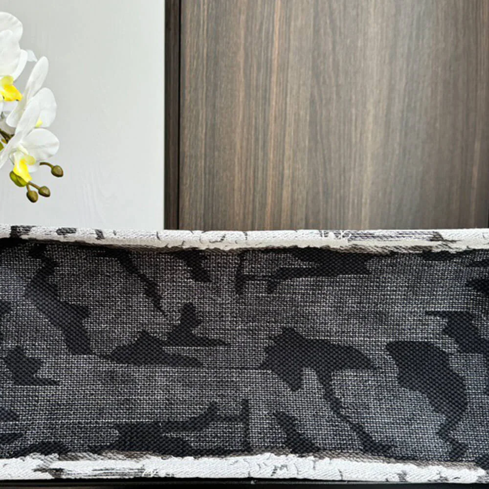 Dior Medium Book Tote — Black and White Landscape Pattern product view 4