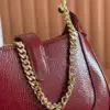 Gucci Jackie Notte Mini Bag 19 In Red Wine Cracked Lacquer Calfskin Gold Hardware product view 6