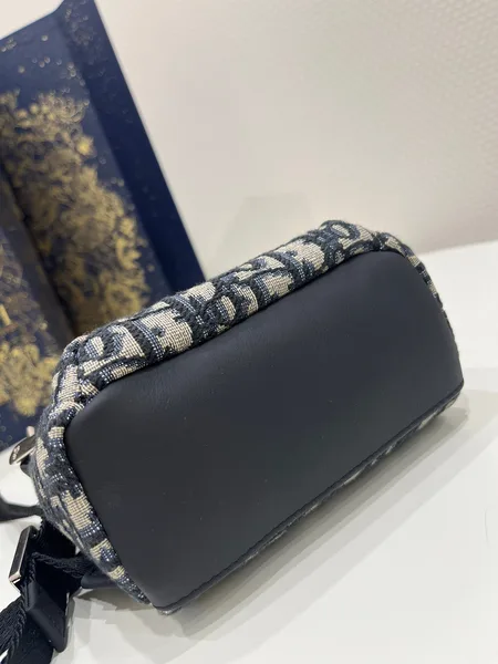 Dior Mini Bag – Oblique Pattern Fabric (24x10x16cm) product view 5