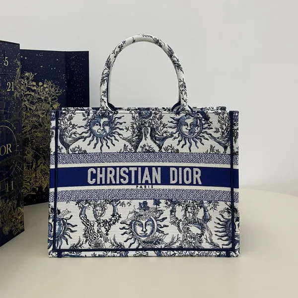 Dior Book Tote 36 cm — Blue and White Floral Pattern product photo