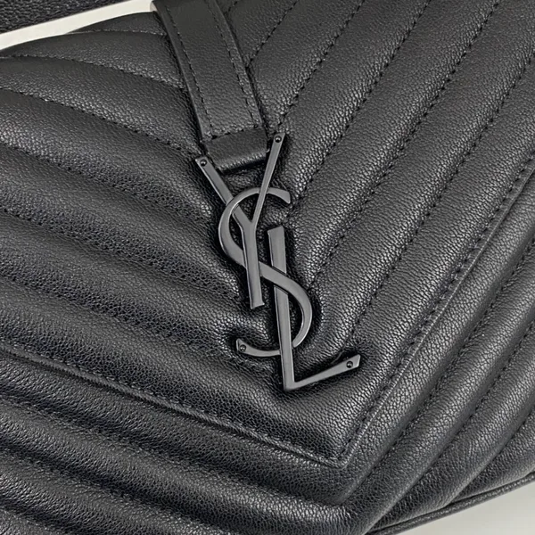 Saint Laurent medium College leather cross body bag In Black product view 2