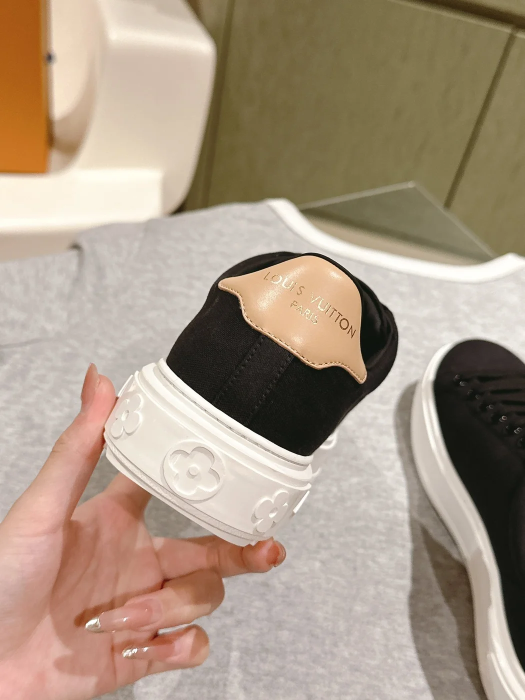 Louis Vuitton Women Black Canvas Sneakers product view 6