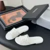 Chanel Women White Woven Leather Slides product view 2