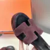 Hermès Women Burgundy Suede Heels product view 2