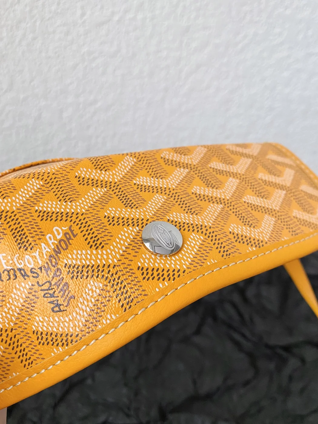Goyard Yellow Goyardine Canvas & Chevroches Calfskin Saint Louis PM Tote product view 6