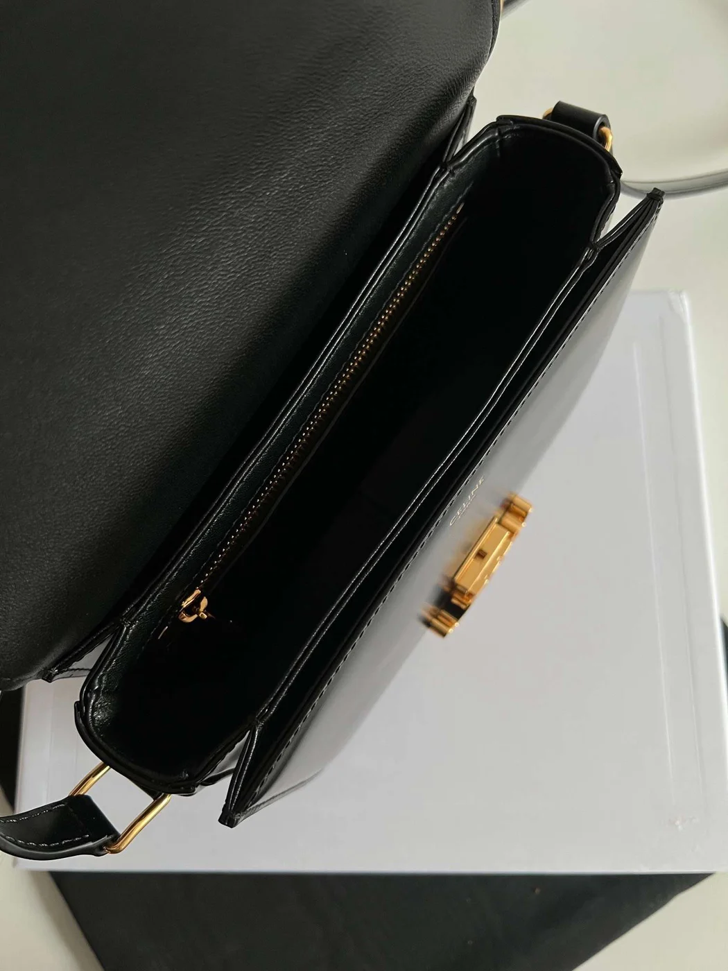 Celine Mini Bag Black Handbag Smooth Leather 19 cm product view 3