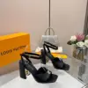 Louis Vuitton Women Black Platform Ankle-Strap Sandals product view 1