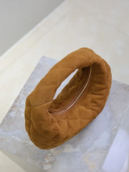 Saint Laurent Icarino Mini 17 In Caramel Quilted Suede Gold Hardware Bag product view 4
