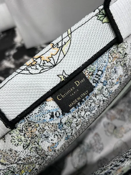 Dior Book Tote 36 cm — Blue and White Floral Pattern product view 3