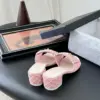 Chanel Women Pink Woven Leather Slides product view 3
