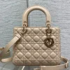Dior small Lady Dior bag in Beige Cannage product view 1