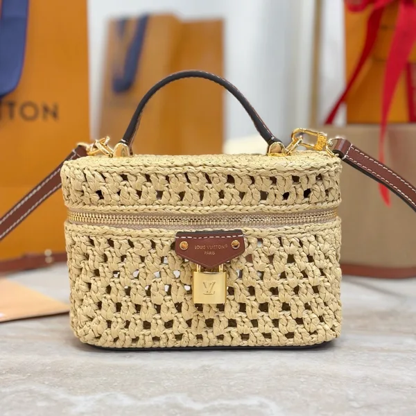 Louis Vuitton Vanity Chain Pouch in raffia product photo