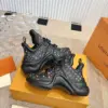 Louis Vuitton Women Black Leather Multicolor Logo Sneakers product view 6