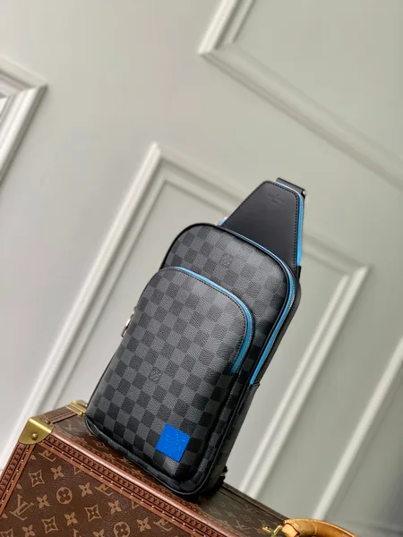 Louis Vuitton Avenue Slingbag 31 In Black And Grey Damier Graphita Canvas Calfskin Bag product photo