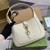 Gucci Jackie Small Shoulder Bag 27 In White Cracked Lacquer Calfskin Gold Hardware product view 6