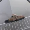 Hermès Women Brown Suede Buckle Mules product view 2