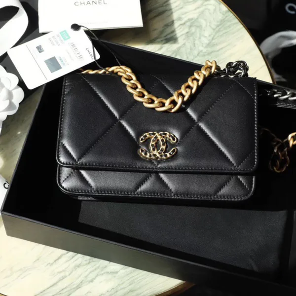 Chanel Woc C19 Handbag Woman’s Lock Gold Black 19 cm product photo