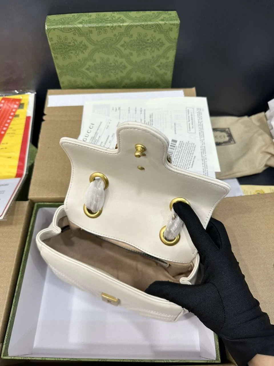 Gucci Marmont White Women’s Handbag 22 cm product view 6