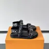Louis Vuitton Men Black Multicolor Leather Sandals product view 1
