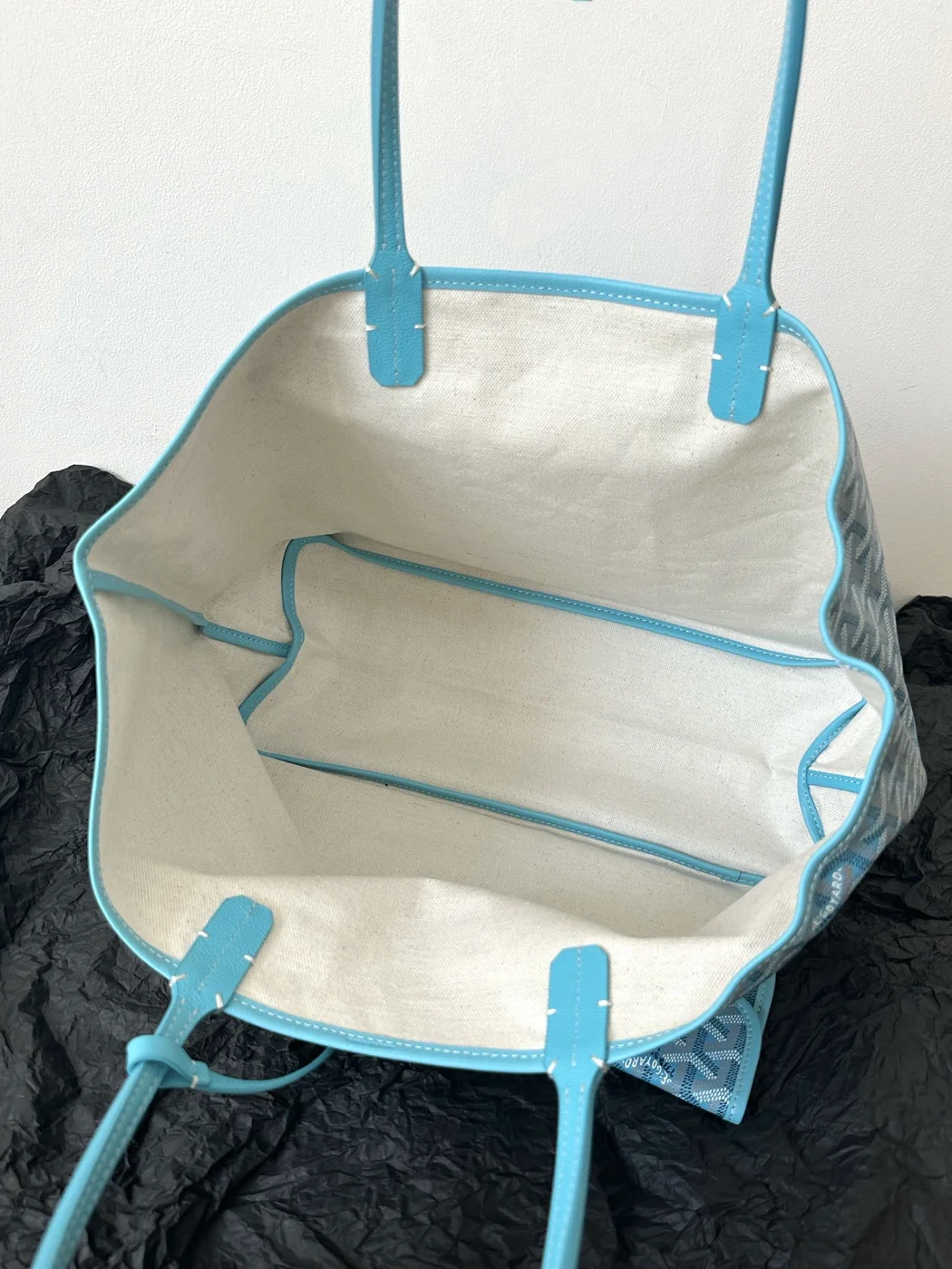 Goyard Chevron Tote Bag Bright Blue product view 5