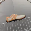 Hermès Women Beige Mesh And Tan Leather Sneakers product view 6