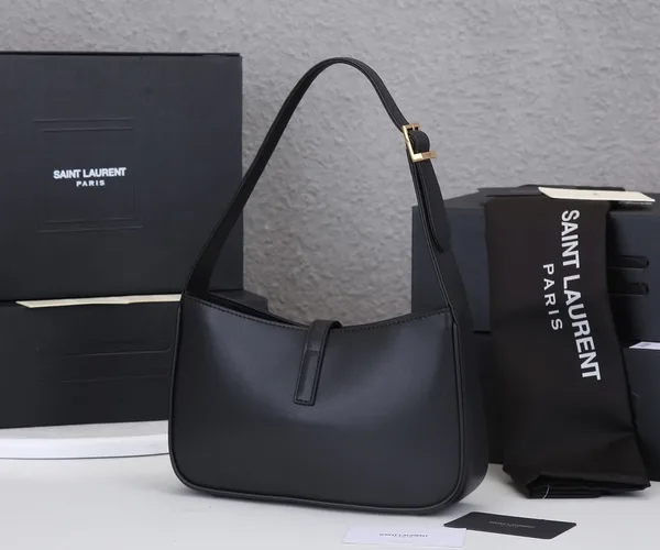 Saint Laurent Smooth Calfskin Le 5 A 7 Mini Hobo Black Bag product view 2