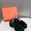 Hermès Women Black Suede Slingback Sandals product view 3