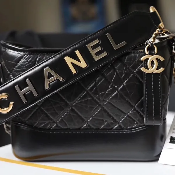 Chanel Gabrielle Handbag With Gold Lock Woman’s 20 cm product view 8