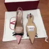 Valentino Women Pink Leather Pointed Toe Pumps product view 2