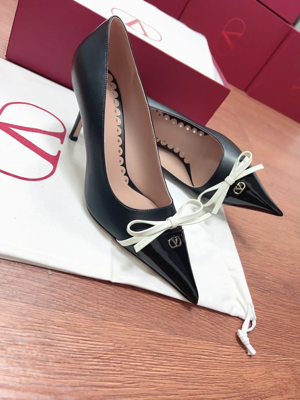 Valentino Women Black Patent Leather Heels product view 4