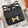 Hermès Constance Bag Epsom Gold Black Handbags 19 cm product view 1