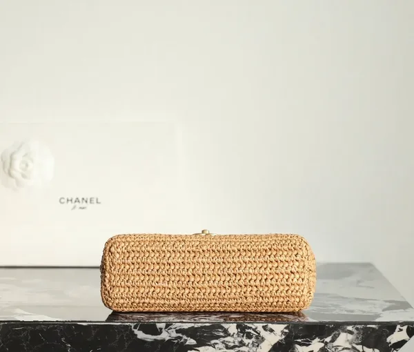 Chanel Braided Raffia Kelly Flap Bag product view 4