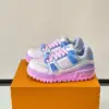 Louis Vuitton Chunky Low-Top Sneakers Pink, Light Blue and White product view 3