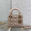Dior Mini Lady Dior Bag in Beige Gold Hardware product view 1