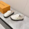 Louis Vuitton Women Beige Wool Mules product view 3