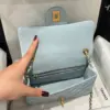 Chanel Classic Bell Bag Handbag Sheepskin Blue Lock Gold 20 cm product view 2