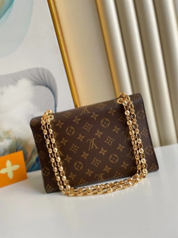 Louis Vuitton Victoire Monogram Pattern Handbags 27x20x10cm — Black Front Panel product view 3