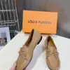 Louis Vuitton Women Beige Leather Loafers product view 5